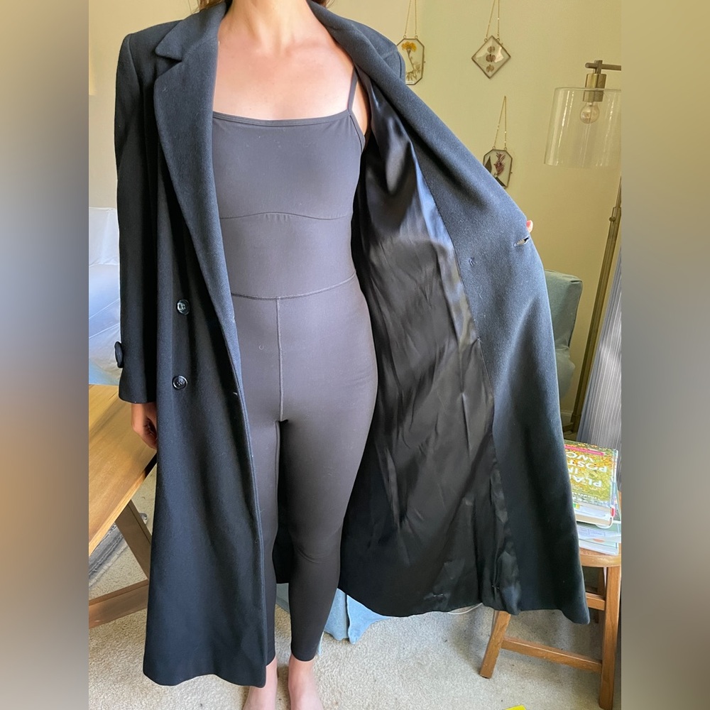 Vintage Regal Cashmere Overcoat | Navy Size 6 | Cashmere Wool 50/50 Blend